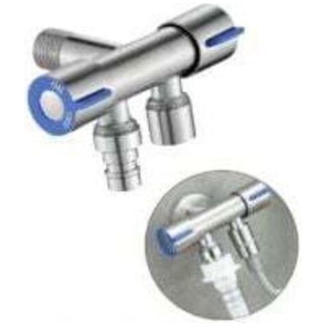 Vanne de dérivation Vanne d'angle Laiton Universel 1/2" Robinet d'Arretz de Régulation avec Poignée pour Douchette WC, Machine à Laver, Toilettes, Jardin (1/5)