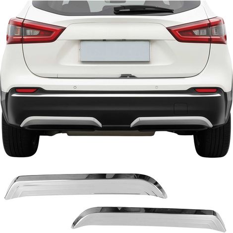 Diffuseur de pare-chocs arrière - pour Nissan Qashqai 2017-2021 inoxy chromé