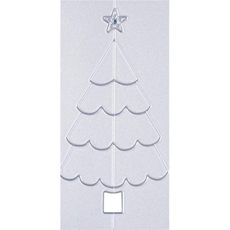 Schablone zum Ausschneiden von Weihnachtsbäumen aus Metall, Stanzform aus Kohlenstoffstahl für DIY-Scrapbooking, Ausstechform für Karten und Alben (1/5)