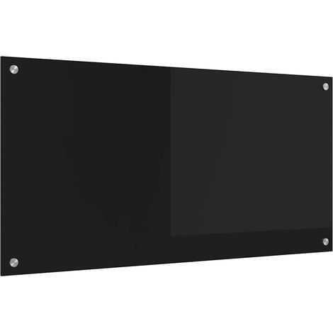Salpicadero de cocina Negro 100 x 50 cm vidrio templado vidaXL