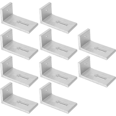 Lot de 10 supports solaires en alliage d'aluminium pour panneaux photovoltaïques, fixation en L pour toiture, système PV.