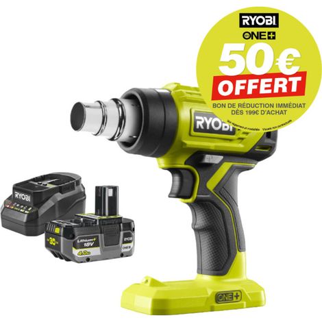 Pistolet à air chaud RYOBI 18V One+ R18HG - Batterie 4,0Ah et chargeur (1/5)