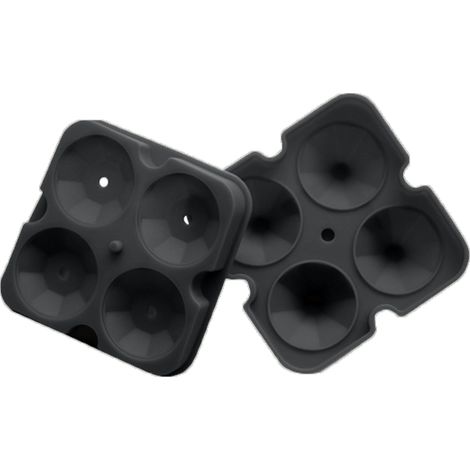 Moule À Glaçons - Forme Diamant 3D - Pour Whisky Cocktails Et Desserts - 4 Compartiments - En Silicone Flexible (1/5)