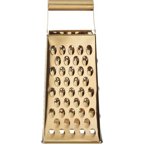 Premier Housewares Large Gold Grater Microplane Zester Garlic Grater Lemon Zester 8 x 25 x 11 (1/3)