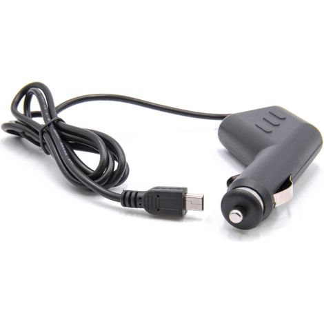 vhbw Car Charging Cable Mini USB 12V Cigarette Lighter Adapter 1.0 A for GPS, MP3 Player, Sat Nav Black (1/2)