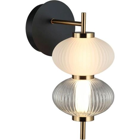 Applique decorativa da parete per soggiorno, paralumi in vetro, colore caldo, LED 8W, testa Italux