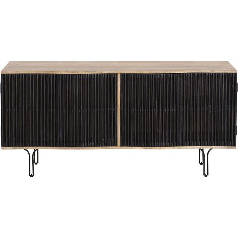 Meuble TV bois de manguier et métal Auxence (1/5)