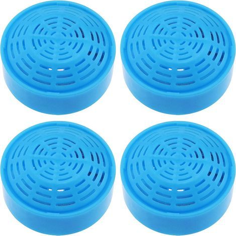 Lot de 4 filtres pour fontaine à chat : filtre de rechange pour fontaine à chat de 2 l, 4 filtres à charbon, filtre rond en acier inoxydable, pompe de rechange pour (1/5)