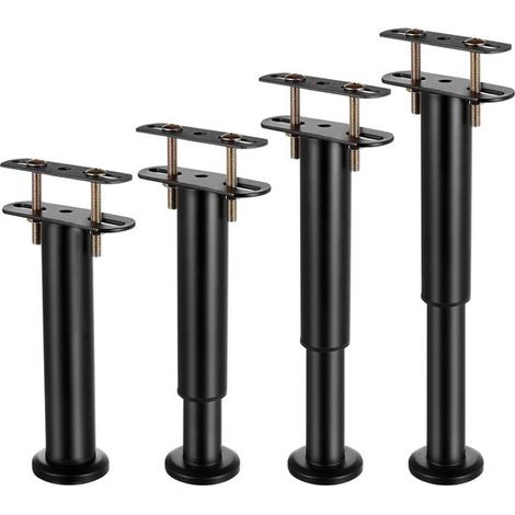 Juego de 4 patas metálicas regulables en altura para cama,Dimensiones: 18,32 cm,Barras de soporte centrales para armazones de cama (1/5)