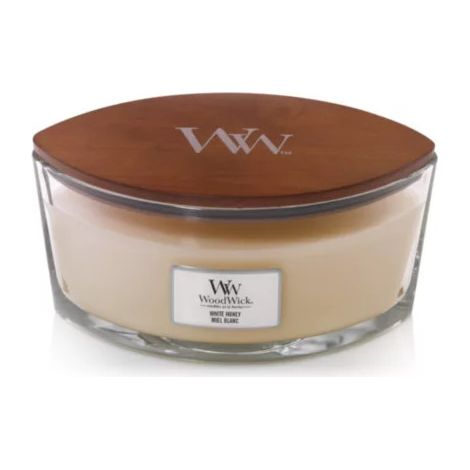WOODWICK CANDELA PROFUMATA ELLISSE BIANCO MIELE 76026E (1/2)