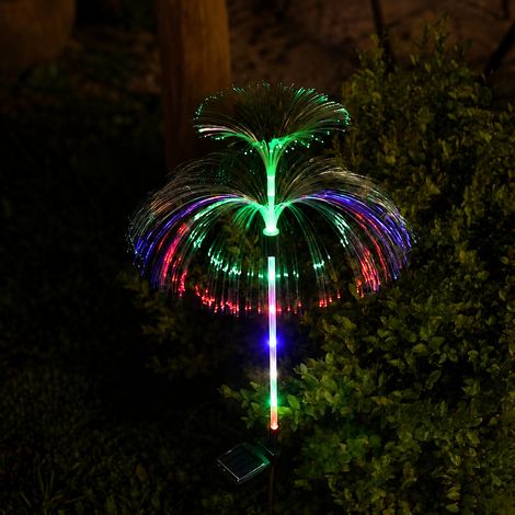 Lampe solaire de jardin méduse double et simple couche transparente LED multicolore transparent réf 1034 300 g – Livraison gratuite