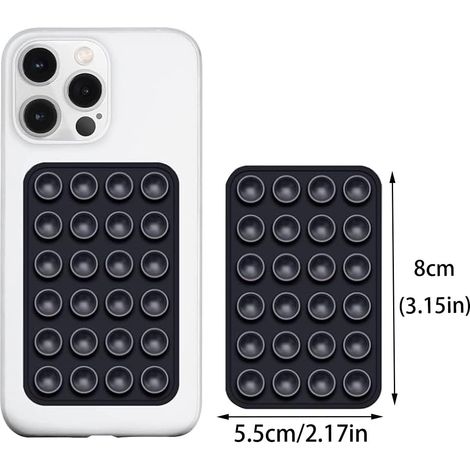 2Pcs Support Ventouse Telephone,Ventouse iphone Silicone Adhésif,Coque Ventouse,Support Telephone Ventouse,Portable (1/5)