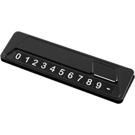 Plaque d'immatriculation autocollante temporaire pour parking, numéro de téléphone, panneau métallique noir pour la décoration de parking. (1/5)