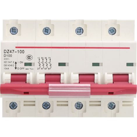 Leitungsschutzschalter, Typ D, Industriebedarf, DZ47100 4P D80 100A (1/5)
