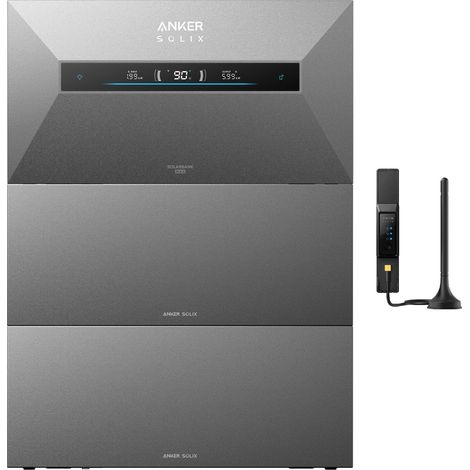 Kit Anker SOLIX Solarbank Max AC con 2 baterías de expansión BP7000 (1/5)