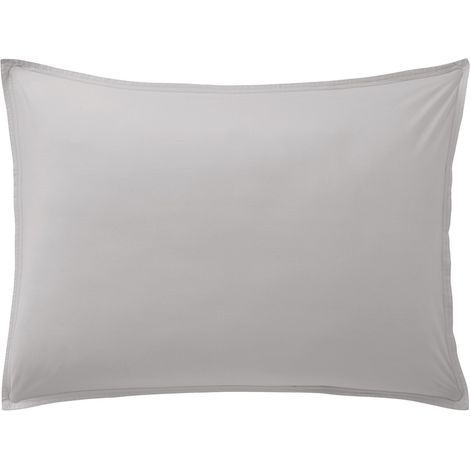 Taie oreiller percale de coton 50 x 70 cm Gris