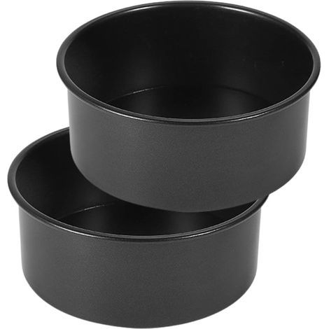 Moules à Gâteau Ronds de 15 cm,En Acier Inoxydable - Avec Revêtement Antiadhésif,Convient pour Gâteaux, Brownies, Tartes, Lasagned (2 Pièces) (1/5)
