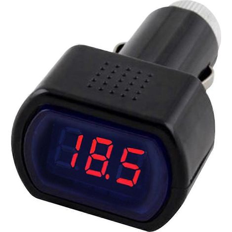 Voltmètre de voiture, testeur de batterie, allume-cigare, indicateur de tension numérique (1/4)