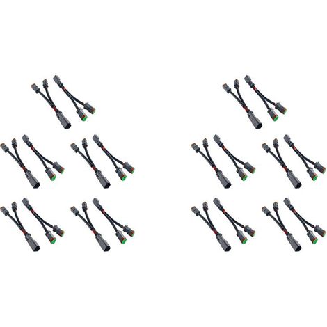 Convient pour 20 adaptateurs de type Y, connecteur DT DTP à 2 broches pour la mise à niveau du faisceau de câbles des lampes de travail à LED. (1/3)