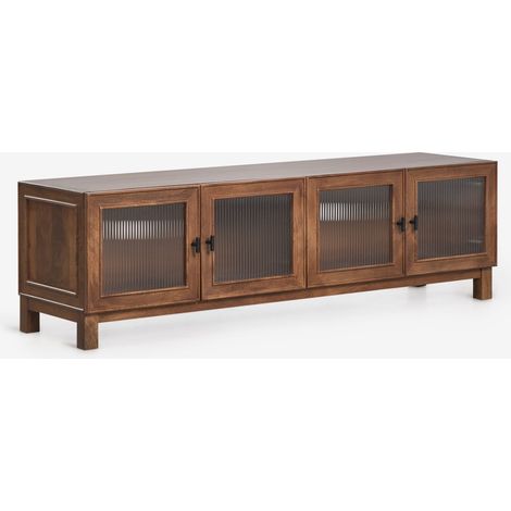 Mobile TV 170x45 cm in legno di mango e vetro Ildara SKLUM (1/5)