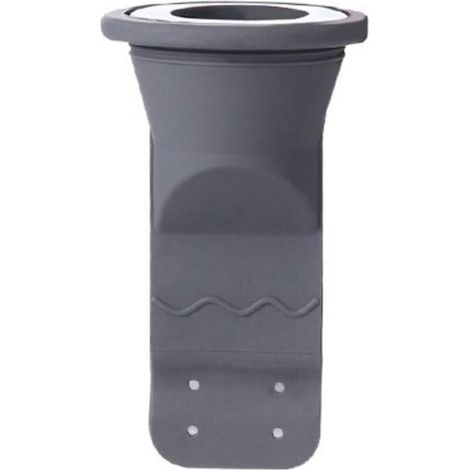 Bonde de sol, bouchon d'étanchéité en silicone pour bonde de sol d'évier domestique, filtre désodorisant, système d'évacuation des eaux usées, crépine de lavabo - gris foncé (1/5)