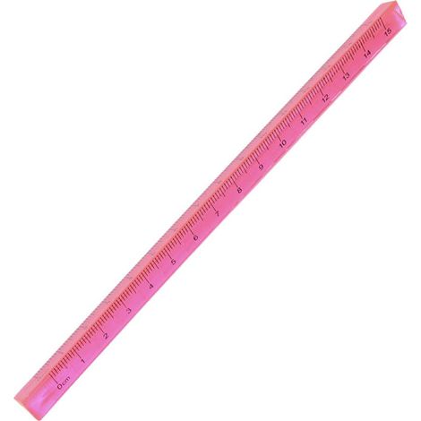 Règle triangulaire, droite en plastique de 15 cm, outil mesure (1/5)