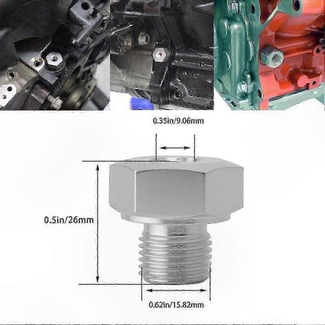 M16x1,5 auf 1/8 NPT Gewinde Motoröldrucksensoradapter, Messinganschluss, kompatibler Stecker, Kfz-Ersatzteil, auslaufsichere Verbindung, präzise Größe, mechanische Verwendung. (1/2)
