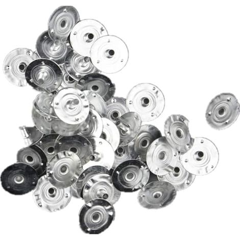 Lot de 300 Supports pour Mèche de Bougie, Bases Métalliques en Métal, Onglets, Pied de Bricolage, Fabrication de Bougies, Bougies Chauffe-Plat, Accessoires de Mèches Rondes (1/5)