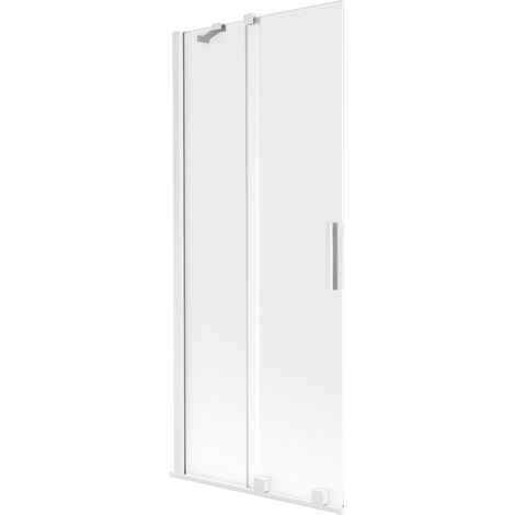 Mexen Velar mampara de ducha corredera de 2 hojas 85 x 150 cm, escarchado, blanco - 896-085-000-31-20 (1/2)