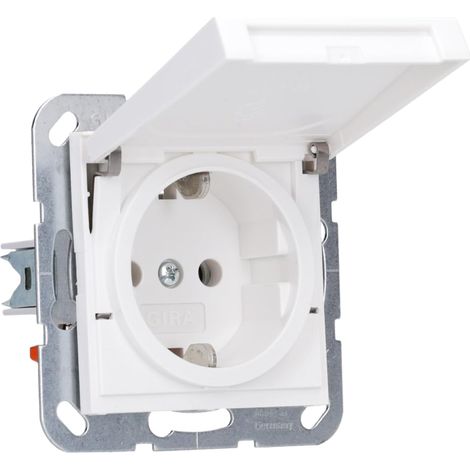 Gira Enchufe SCHUKO KD System 55 Blanco puro m [445427], 4454 27