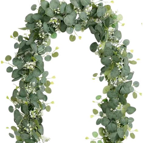 2er Set Eukalyptus Girlande 1.8m, Künstliche Pflanze Grün für Deko (1/5)