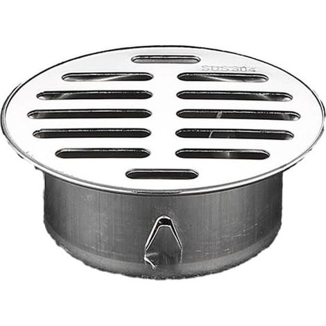 Siphon de sol rond en acier inoxydable pour salle de bain avec grand diamètre 83 mm