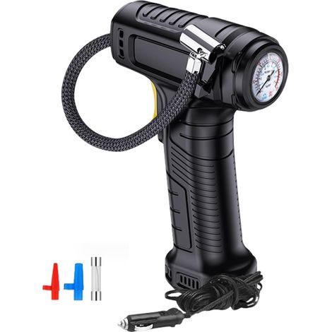 Gonfleur de pneus portable, compresseur d'air, pompe pour pneus de voiture, pompe à air manuelle, gonfleur de pneus avec manomètre