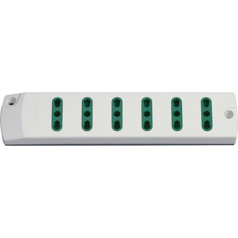 VIMAR - 00406.NC.B Multiprise 6P17/11 blanche