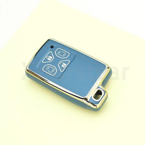 Coque de télécommande en TPU gris (4 boutons) pour Toyota Noah Voxy Alphard Vellfire Previa Estima Isis,Housse de clé de voiture pou (1/5)