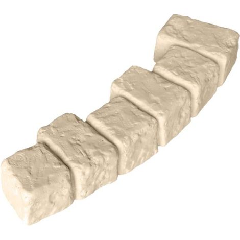 Bordure Pavé Courbé 60 x 13 x 7 cm Pierre (1/3)