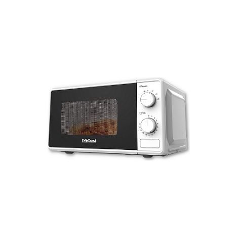 DIGIQUEST Forno a microonde 20 Litri - 700W EASY WAVE - Bianco con controllo manuale, piatto girevole, luce interna e segnale di fine cottura. Funzione di scongelamento e timer (1/5)