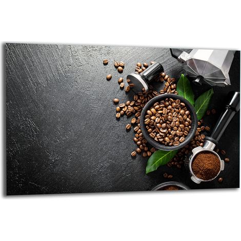 PLAQUE DE PROTECTION EN VERRE POUR CUISINIÈRE 80x52 CAFÉ (1/5)