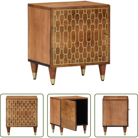 vidaXL Bois de manguier - Table de chevet 40x33x46 cm Bois de manguier solide (1/5)