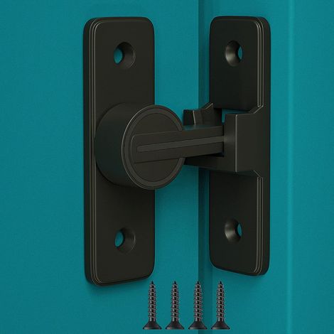 Serrure de sécurité pour porte, couleur noire, angle de 90°, pour portails, pour installation domestique et usage quotidien.-AquaForge (1/5)