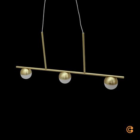 [GEBRAUCHT] B-Ware Nordlux Pendelleuchte Hängelampe Contina G9 Led Messing Glas Matt 3 Flammig