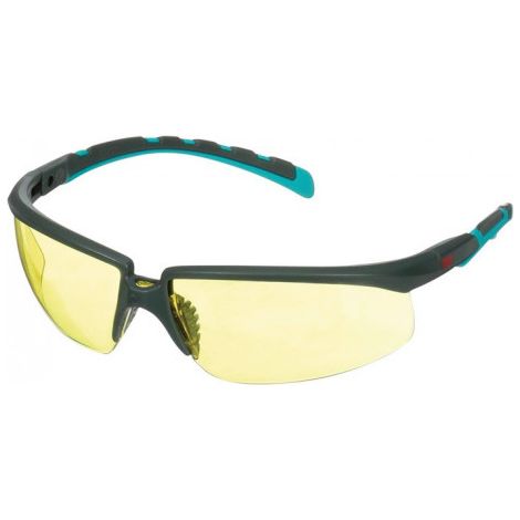 Lunettes de sécurité S2003SGAF-BGR-EU EN 166 EN170 branches gris/turquoise, verres jaunes