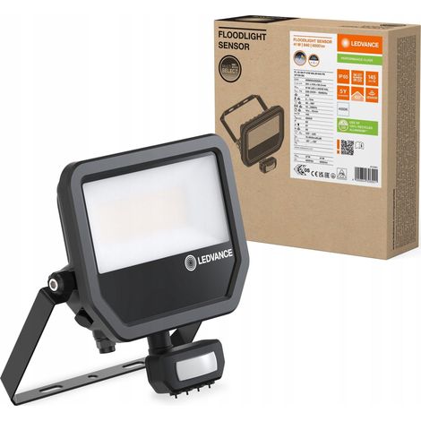 Ledvance Faretto Sensor 41W Nero IP65 Esterno