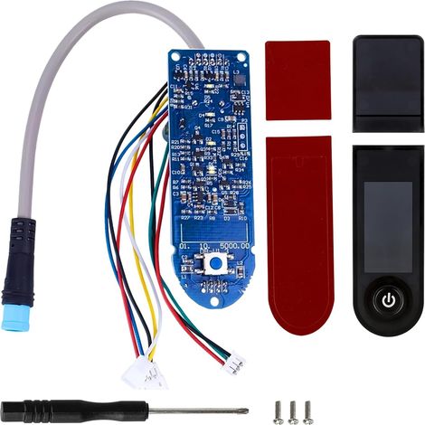 Tableau de Bord Bluetooth de Trottinette Électrique pour M365, Carte de Circuit Imprimé de Scooter Électrique Affichage Clair des Données avec Cache de Protection (1/5)