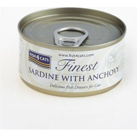 Fish4Cats - Sardine con Acciughe - Cibo umido per gatti 70g (1/4)