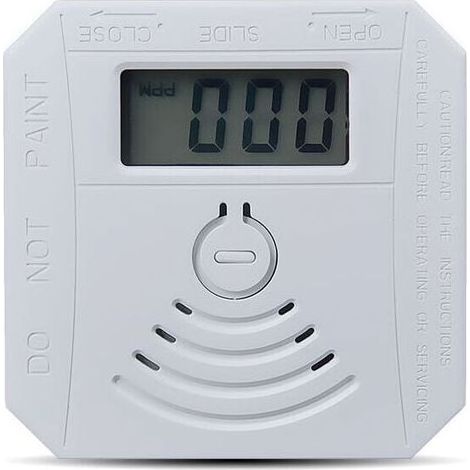 Détecteur de gaz Détecteur de fumée de monoxyde de carbone combiné Détecteur de fumée CO à piles avec écran d'affichage LED Flash Alarme sonore Motif d'avertissement sonore (1/5)