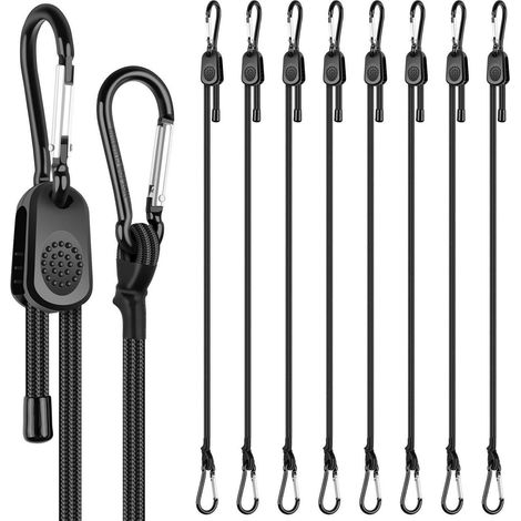 Spanngummi mit Haken 120cm, verstellbar, 8 Stück, bis 200 Pfund Zugkraft (1/5)