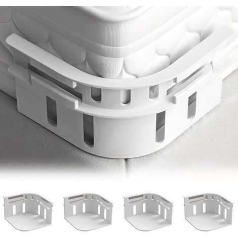 Premium Sheet Fasteners, Fitted Sheet Adjustable Corner Clips for All Types of Mattresses, Set of 4 (1/5)