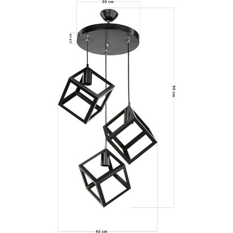 Agatha MDL3790 3 suspension cube noire (1/3)