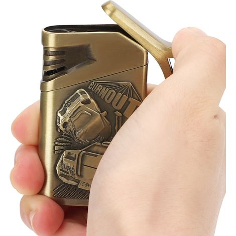 Briquet électrique coupe-vent à double arc, briquet sans flamme, objet de collection (médaille de bronze de compétition) (1/2)